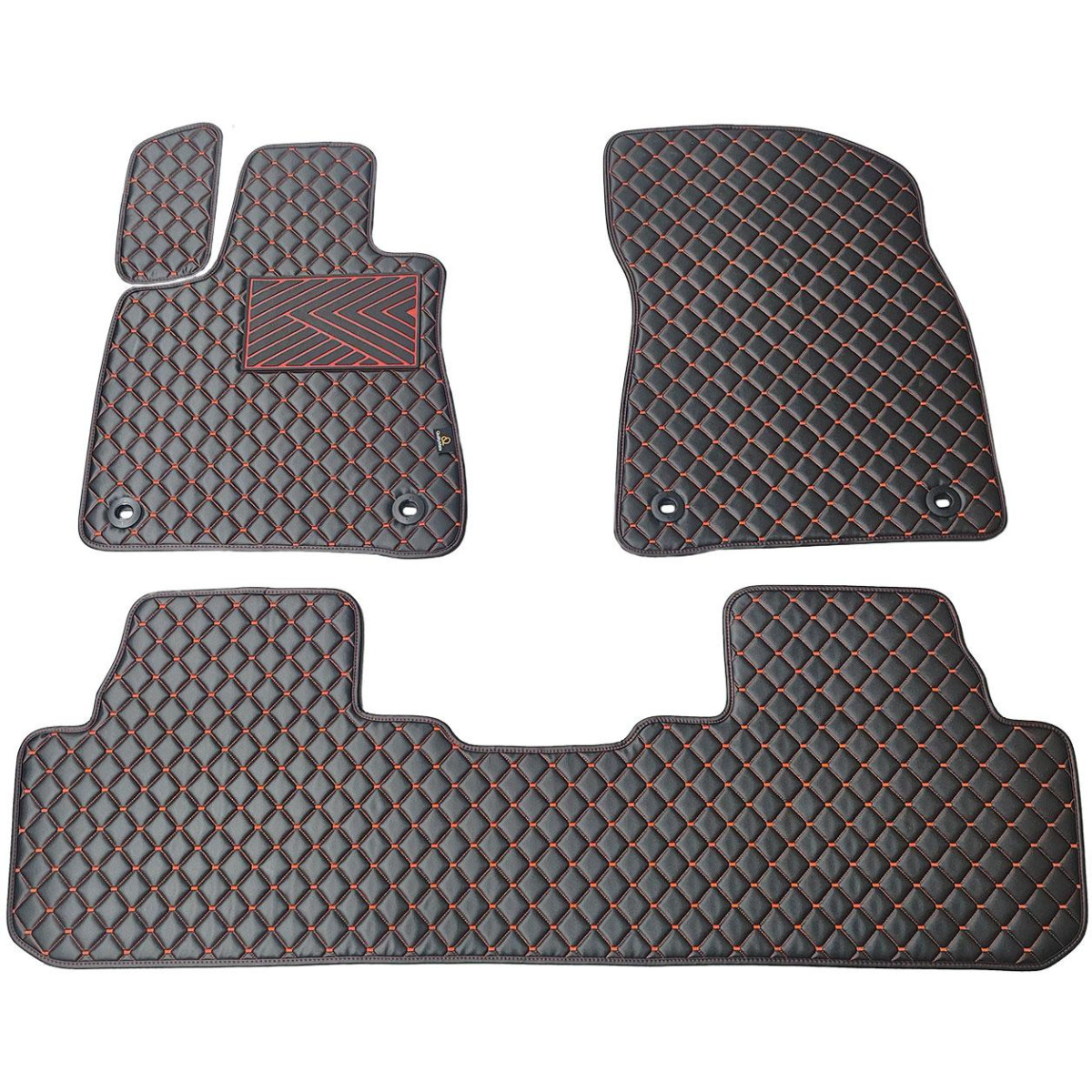 Eko odos kilimėliai QuiltyMats LEXUS RX 2015-2022m. (Juoda / raudonos siūlės)