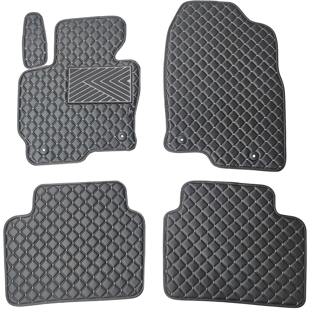 Eko odos kilimėliai QuiltyMats MAZDA CX-5 2012-2016m. (Juoda / pilkos siūlės)