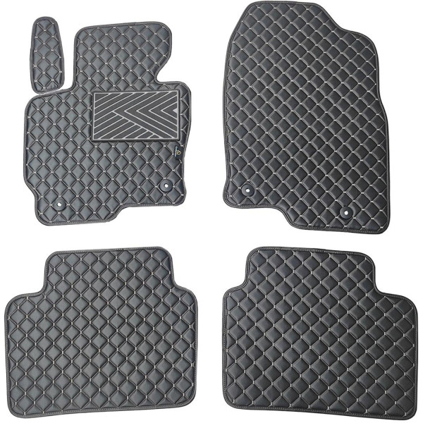 Eko odos kilimėliai QuiltyMats MAZDA CX-5 2012-2016m. (Juoda / pilkos siūlės)