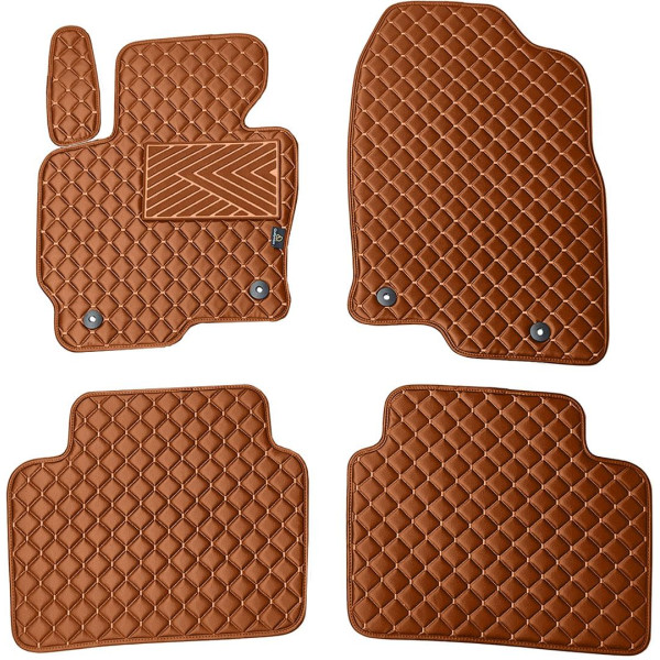 Eko odos kilimėliai QuiltyMats MAZDA CX-5 2012-2016m. (Ruda / rudos siūlės)