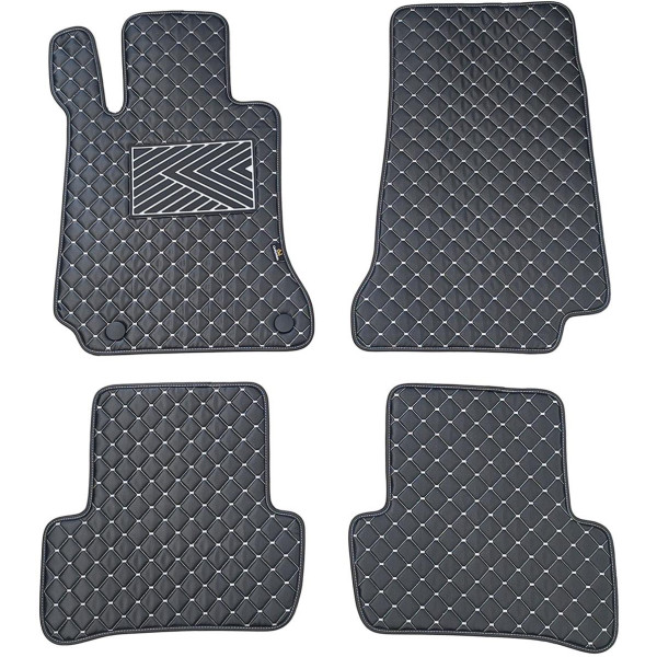 Eko odos kilimėliai QuiltyMats MERCEDES-BENZ C-class W205 2014-2021m. (Juoda / pilkos siūlės)