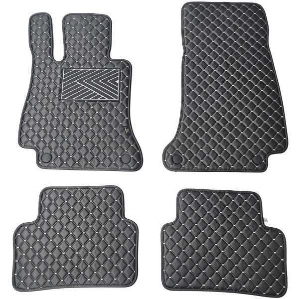 Eko odos kilimėliai QuiltyMats MERCEDES-BENZ E-class W213 2016-2023m. (Juoda / pilkos siūlės)