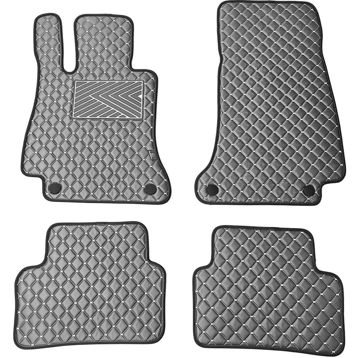 Eko odos kilimėliai QuiltyMats MERCEDES-BENZ E-class W213 2016-2023m. (Pilka / pilkos siūlės)
