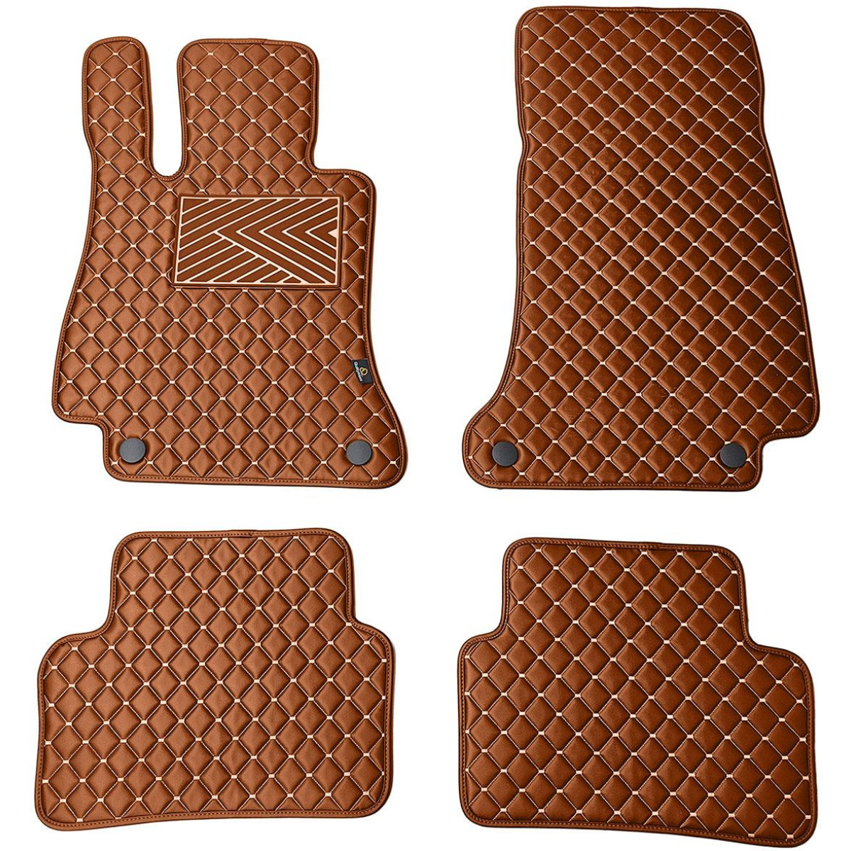 Eko odos kilimėliai QuiltyMats MERCEDES-BENZ E-class W213 2016-2023m. (Ruda / rudos siūlės)