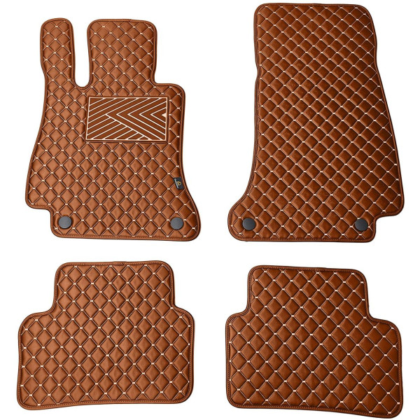 Eko odos kilimėliai QuiltyMats MERCEDES-BENZ E-class W213 2016-2023m. (Ruda / rudos siūlės)