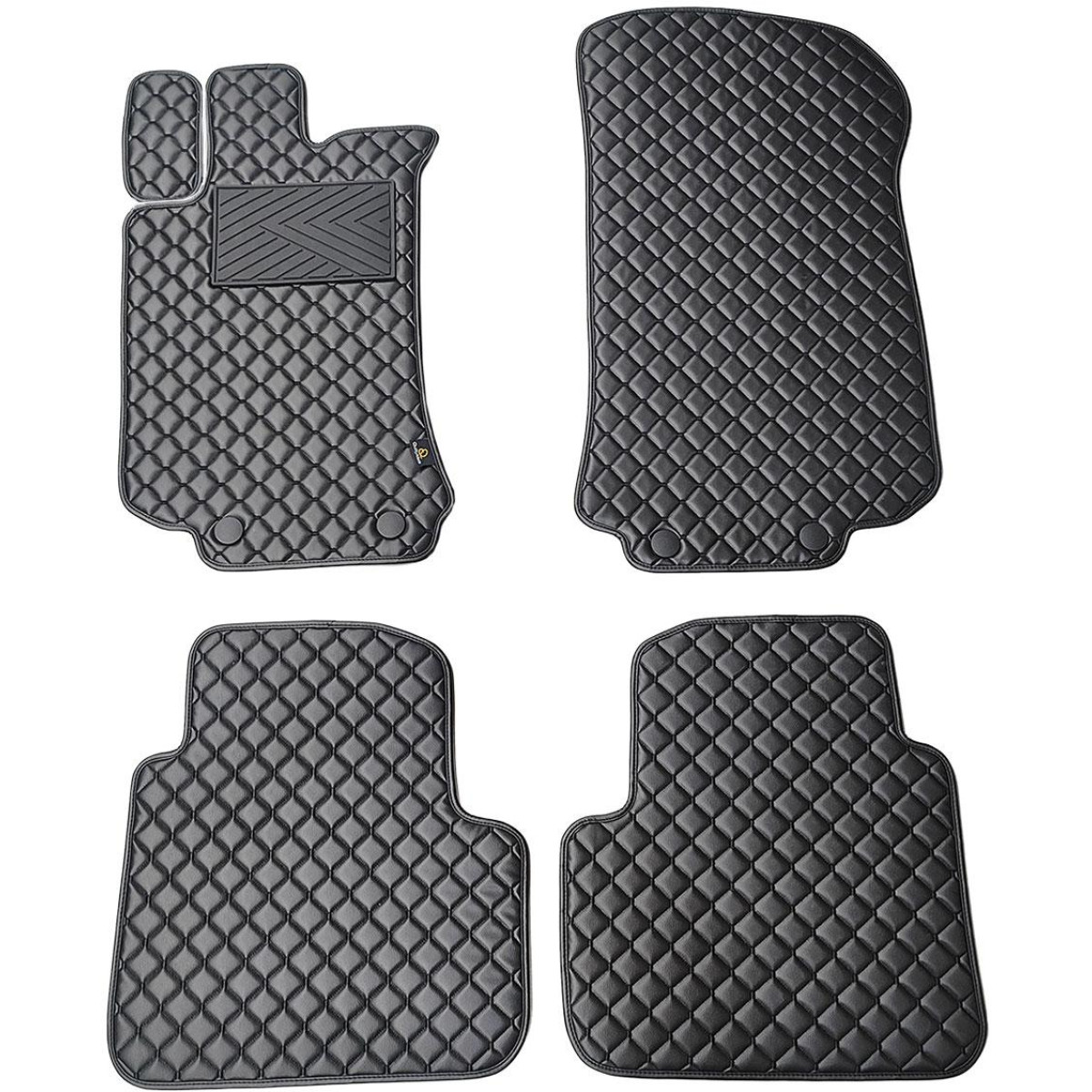 Eko odos kilimėliai QuiltyMats MERCEDES-BENZ R-class W251 2005-2015m. (Juoda / juodos siūlės)