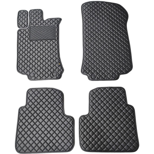 Eko odos kilimėliai QuiltyMats MERCEDES-BENZ R-class W251 2005-2015m. (Juoda / juodos siūlės)