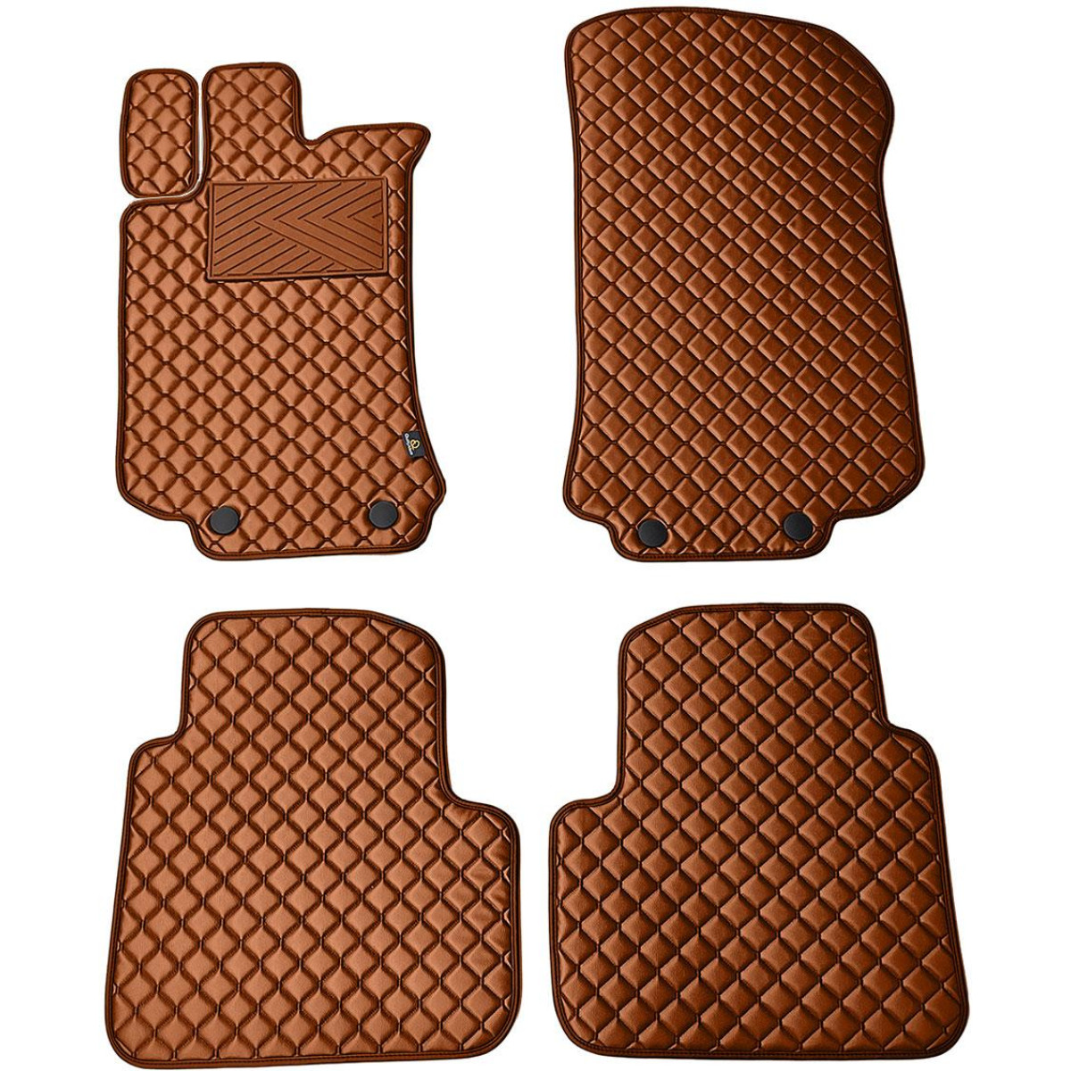 Eko odos kilimėliai QuiltyMats MERCEDES-BENZ R-class W251 2005-2015m. (Ruda / rudos siūlės)