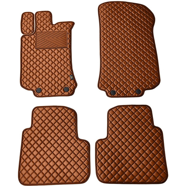 Eko odos kilimėliai QuiltyMats MERCEDES-BENZ R-class W251 2005-2015m. (Ruda / rudos siūlės)