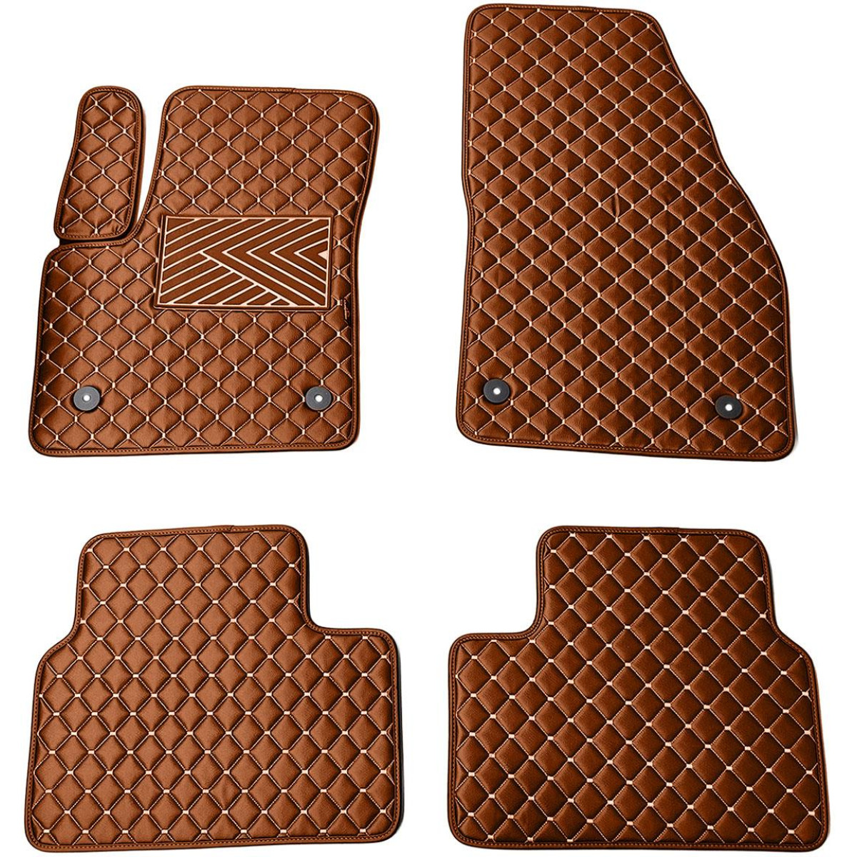 Eko odos kilimėliai QuiltyMats OPEL MERIVA 2010-2017m. (B) (Ruda / rudos siūlės)