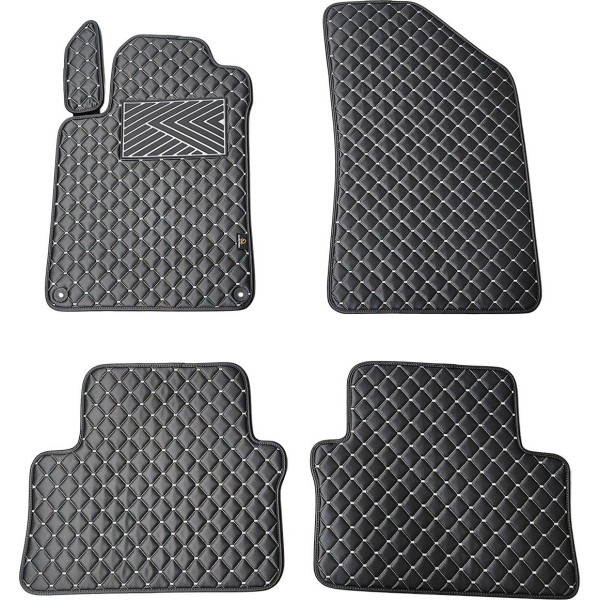 Eko odos kilimėliai QuiltyMats PEUGEOT 508 2011-2018m. (Juoda / pilkos siūlės)
