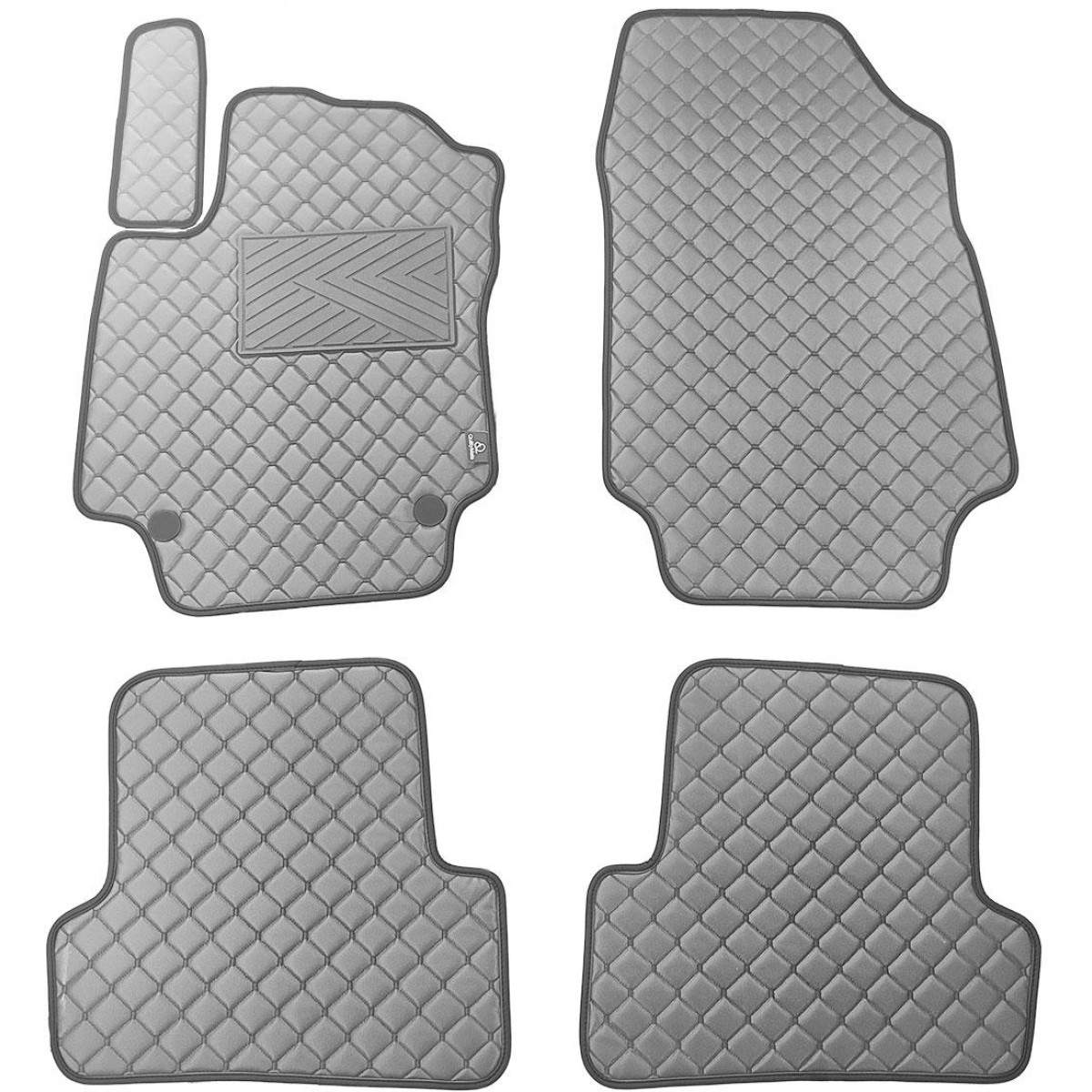 Eko odos kilimėliai QuiltyMats RENAULT CAPTUR 2013-2018m. (Pilka / pilkos siūlės)