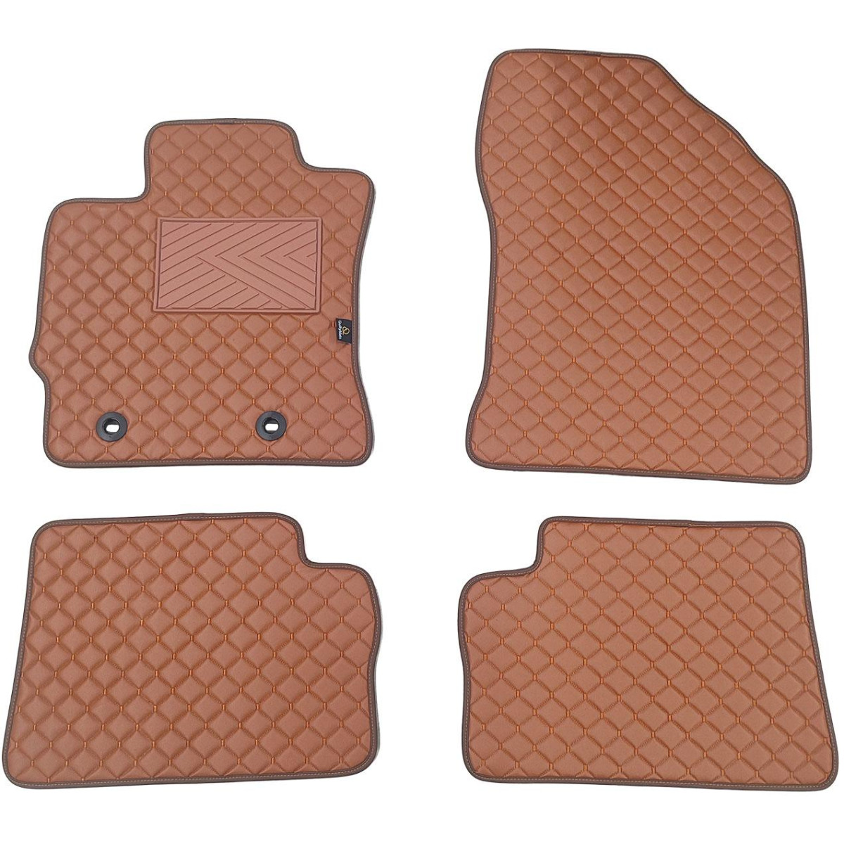 Eko odos kilimėliai QuiltyMats TOYOTA AURIS 2012-2019m. (Ruda / rudos siūlės)