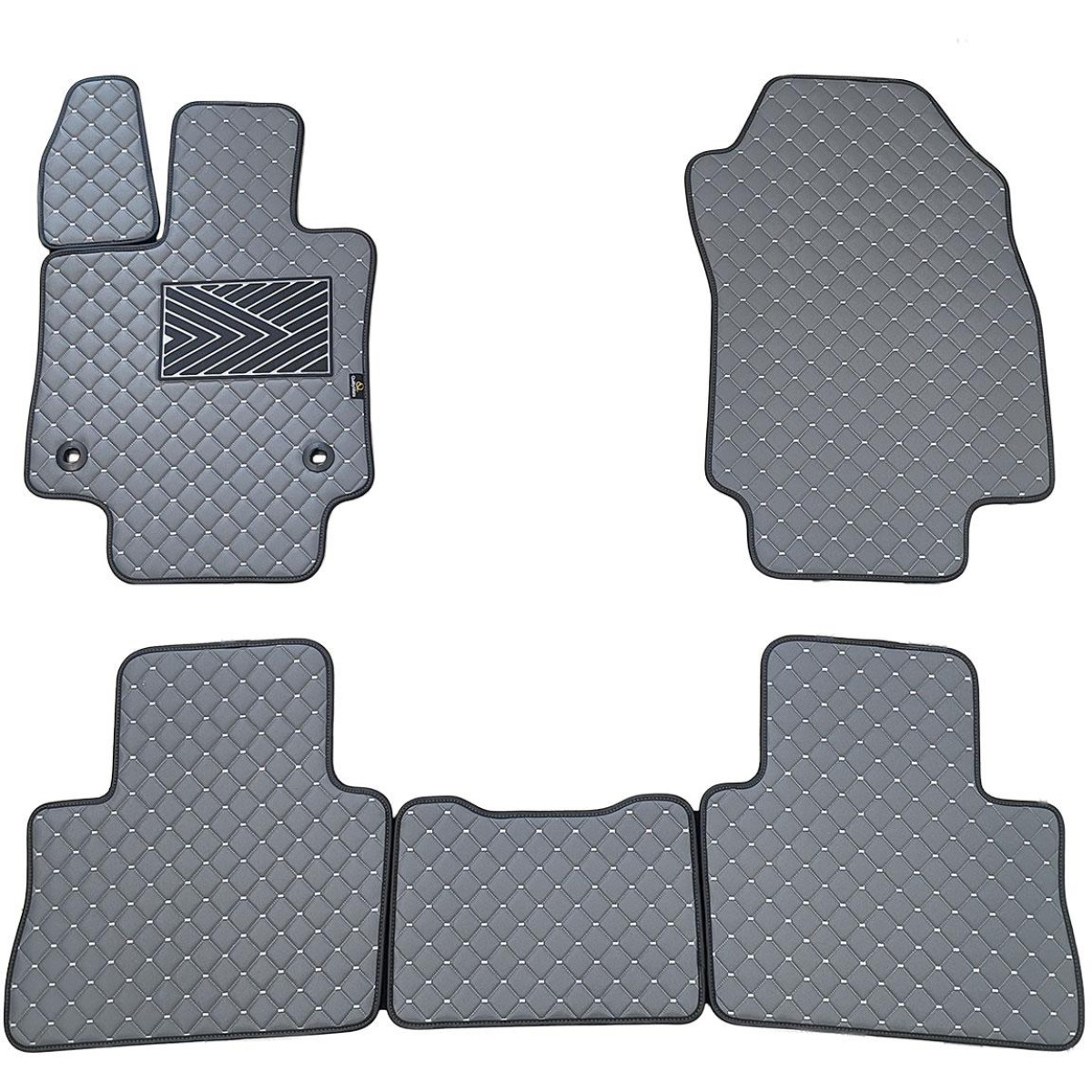 Eko odos kilimėliai QuiltyMats TOYOTA RAV-4 2018-2025m. (Hibridas) (Pilka / pilkos siūlės)