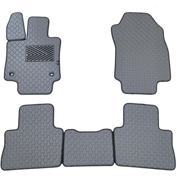 Eko odos kilimėliai QuiltyMats TOYOTA RAV-4 2018-2025m. (Hibridas) (Pilka / pilkos siūlės)