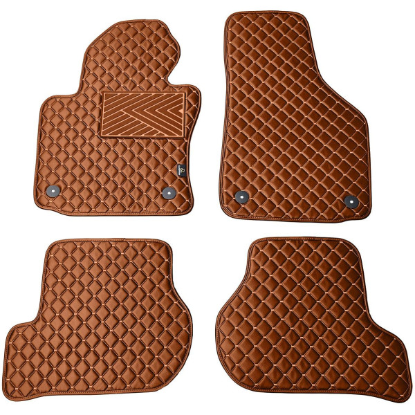 Eko odos kilimėliai QuiltyMats VOLKSWAGEN GOLF 2003-2009m. (Ruda / rudos siūlės)