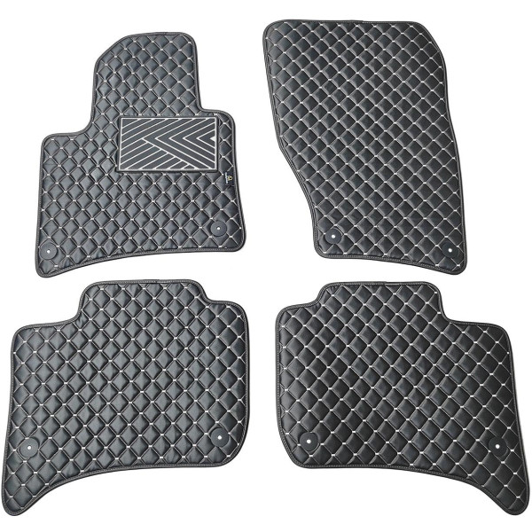 Eko odos kilimėliai QuiltyMats VOLKSWAGEN TOUAREG 2010-2018m. (Juoda / pilkos siūlės)