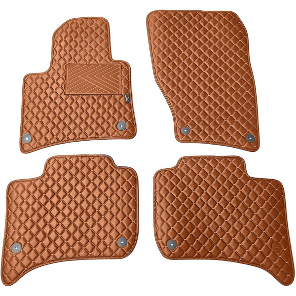 Eko odos kilimėliai QuiltyMats VOLKSWAGEN TOUAREG 2010-2018m. (Ruda / rudos siūlės)