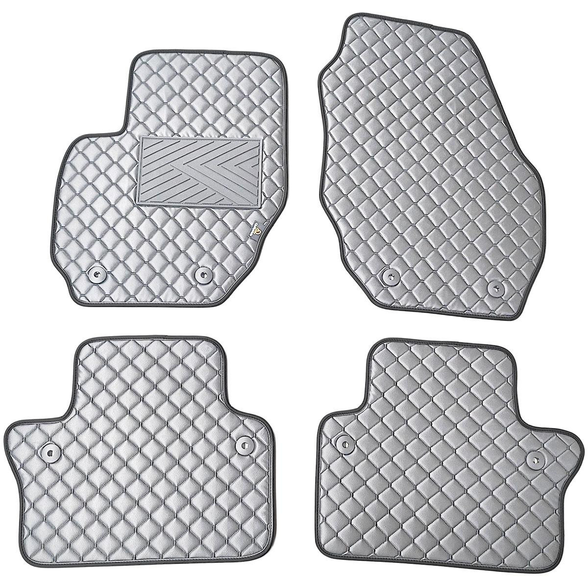 Eko odos kilimėliai QuiltyMats VOLVO S80 2006-2016m. (Pilka / pilkos siūlės)