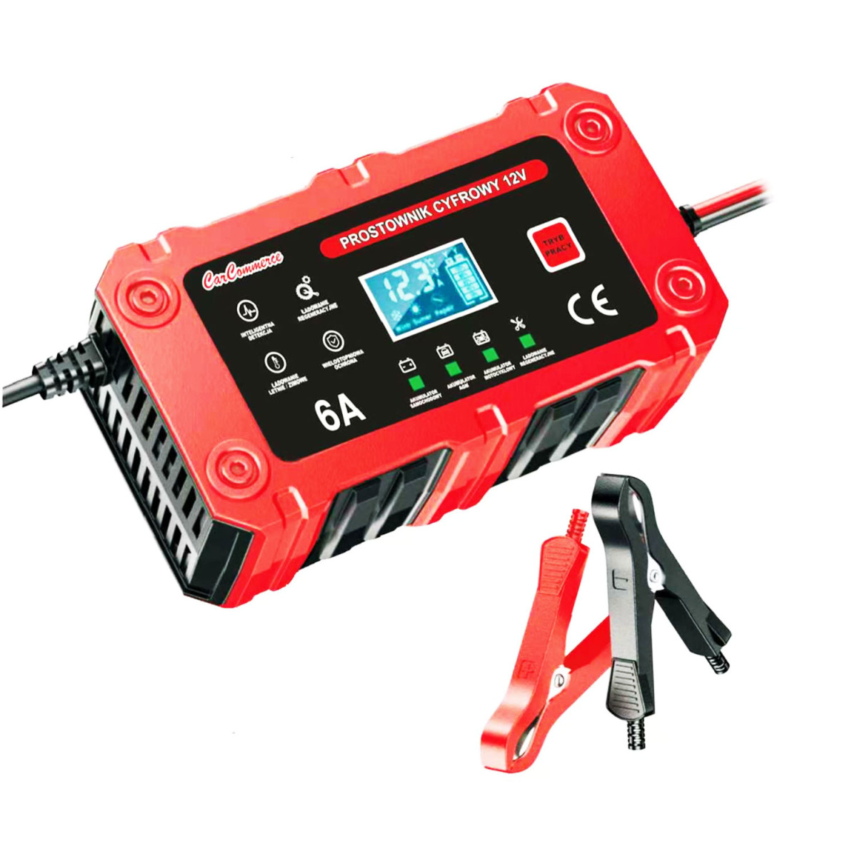 Skaitmeninis akumuliatorių įkroviklis, 12 V, 6 A, LiFePO4 / AGM / GEL, BC-1206