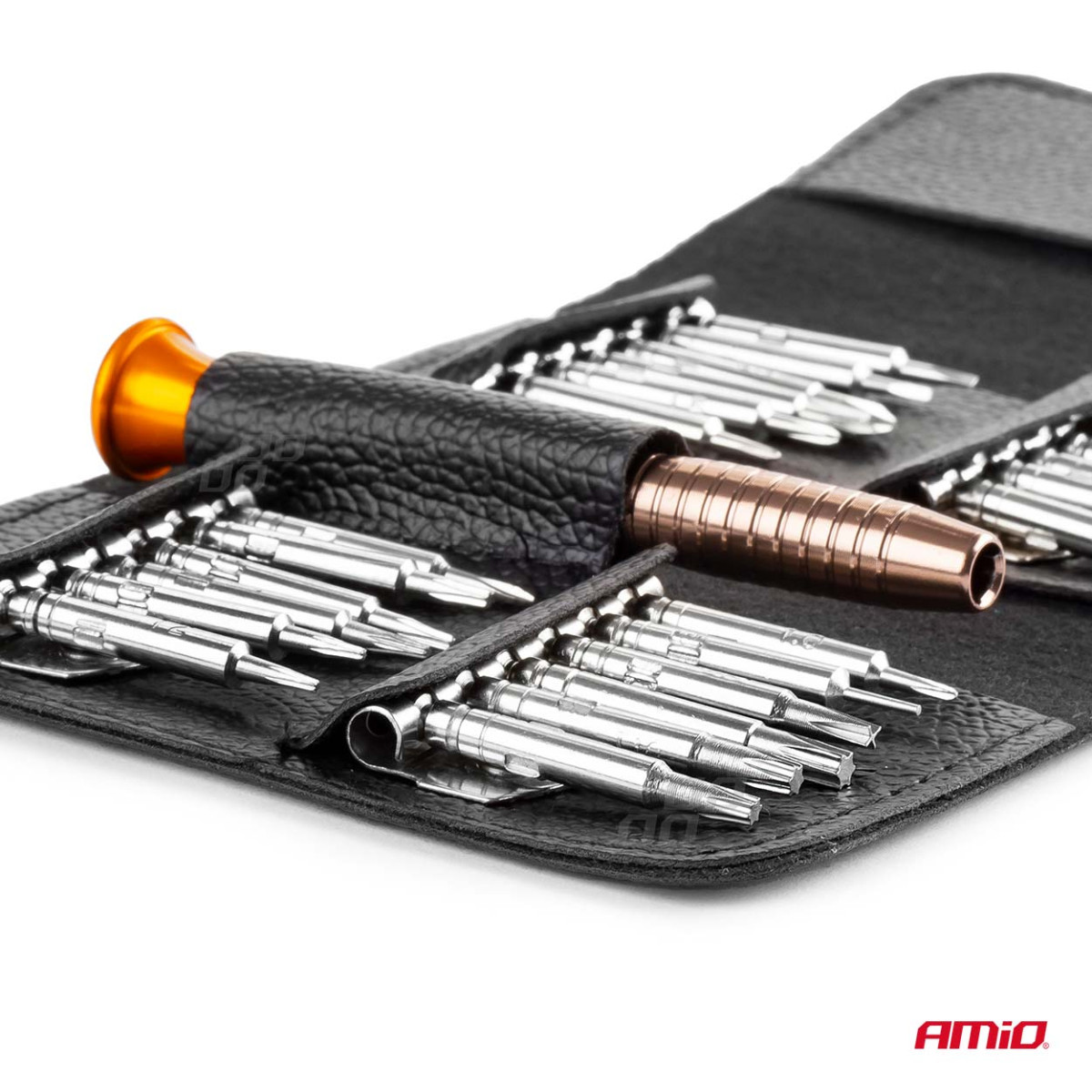 Precizinis atsuktuvas su 25 antgaliais, AMIO-02839