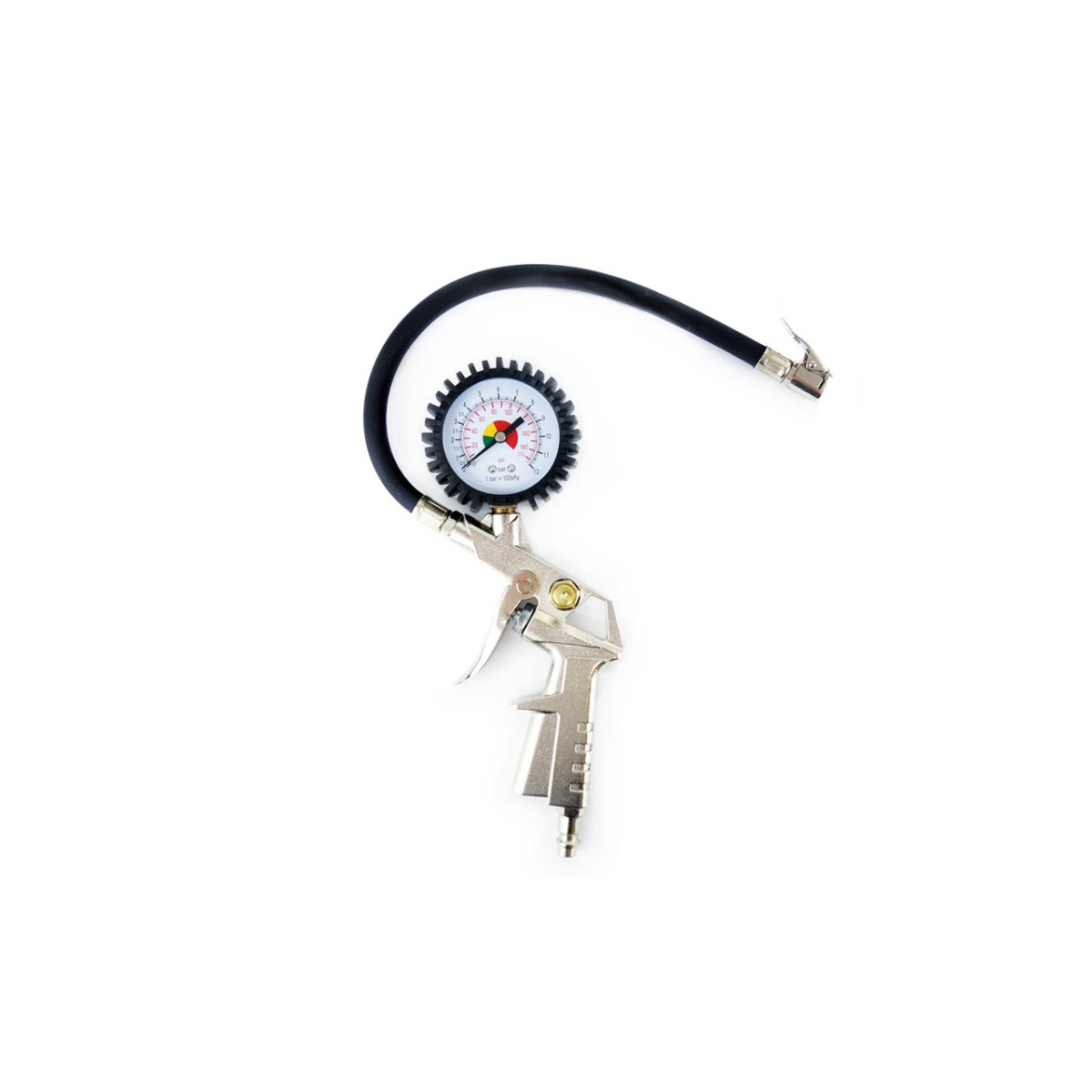 Padangų pripūtimo pistoletas su manometru 12 bar AMIO-01279