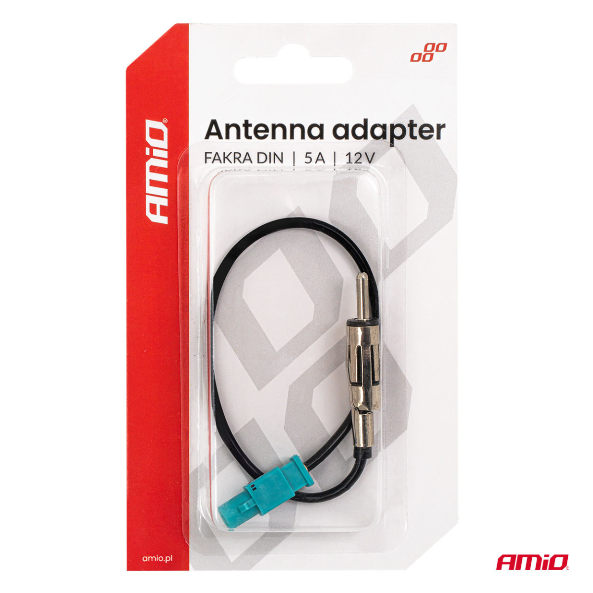 FAKRA–DIN antenos adapteris 5A 12V AMIO-04443