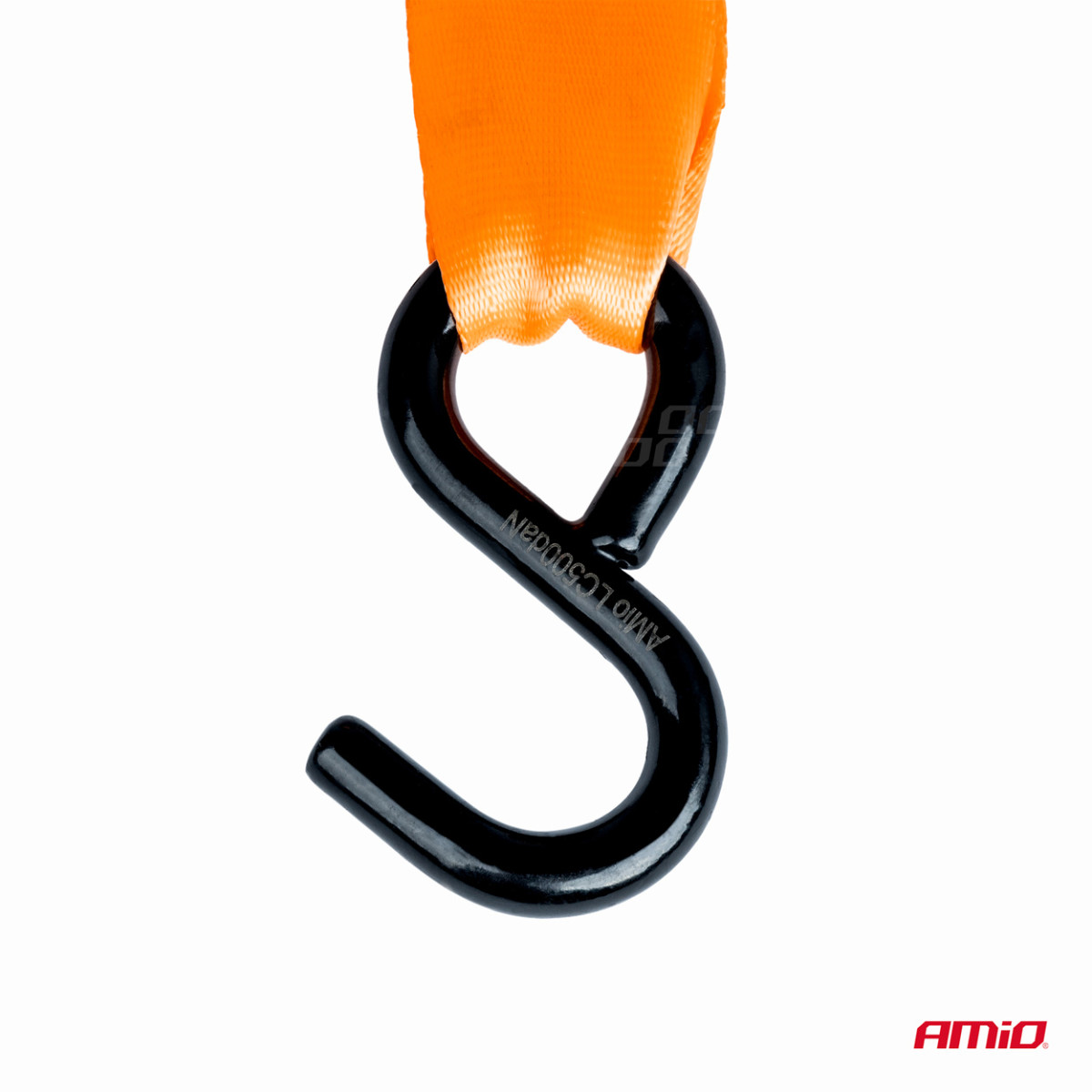 Krovinių tvirtinimo diržas su automatiniu vyniotuvu 200 kg, 2 m x 18 mm, S-TYPE AMIO-03323