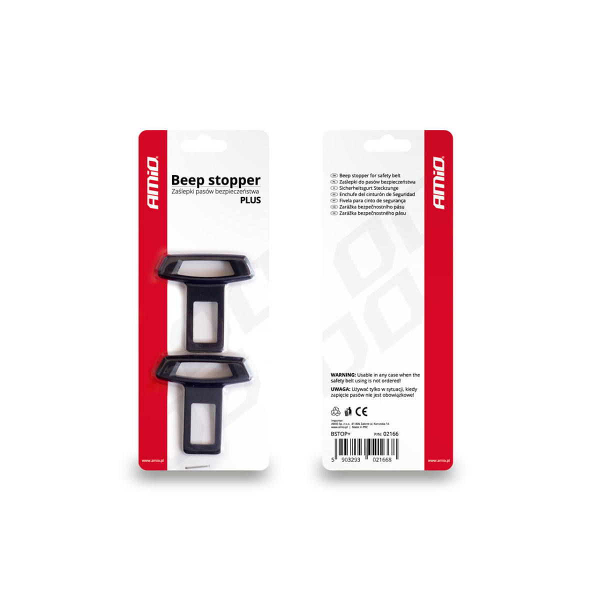 Saugos diržų signalizacijos slopintuvai BSTOP+, 2 vnt. AMIO-02166