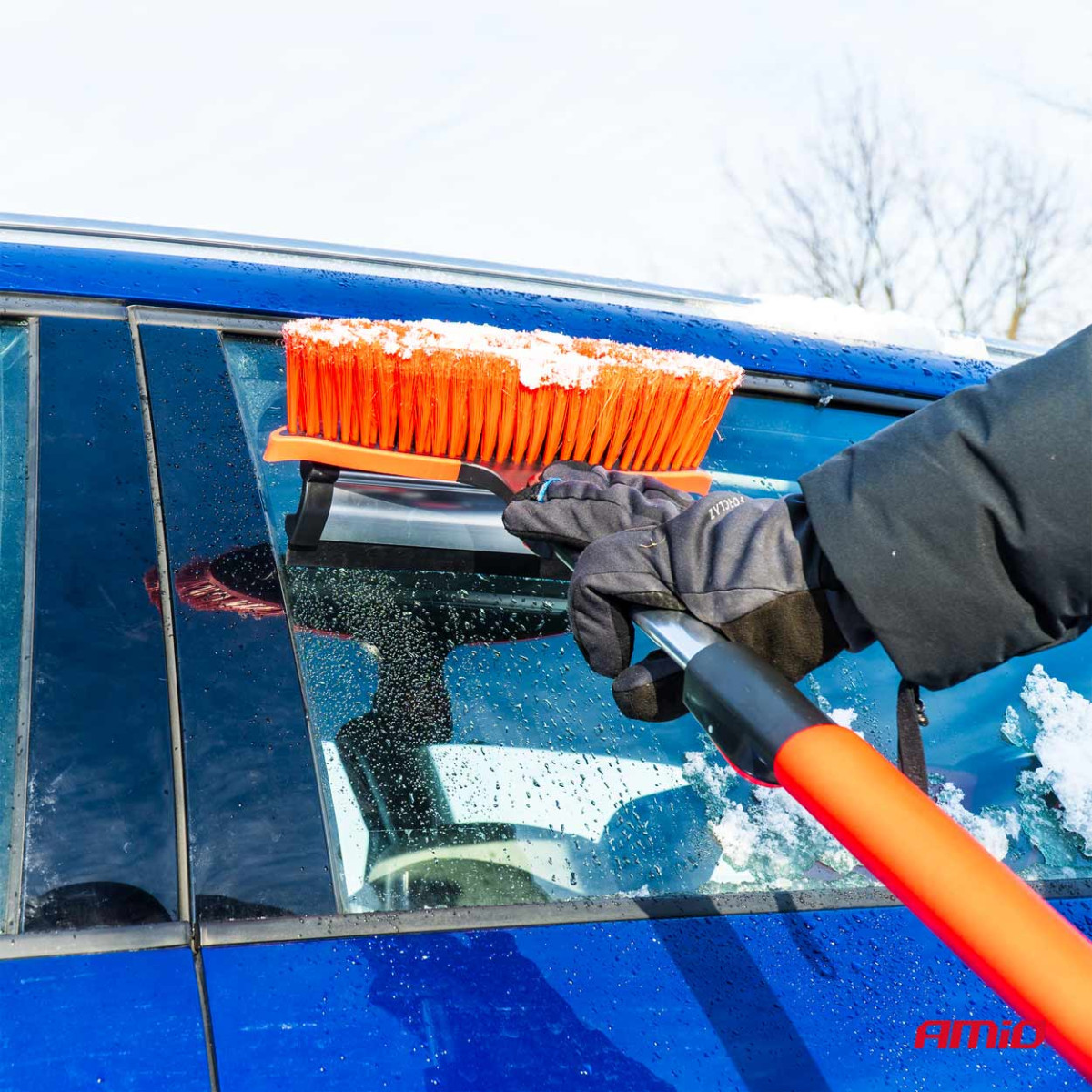 Didelis teleskopinis sniego šepetys su grandikliu 98-134 cm