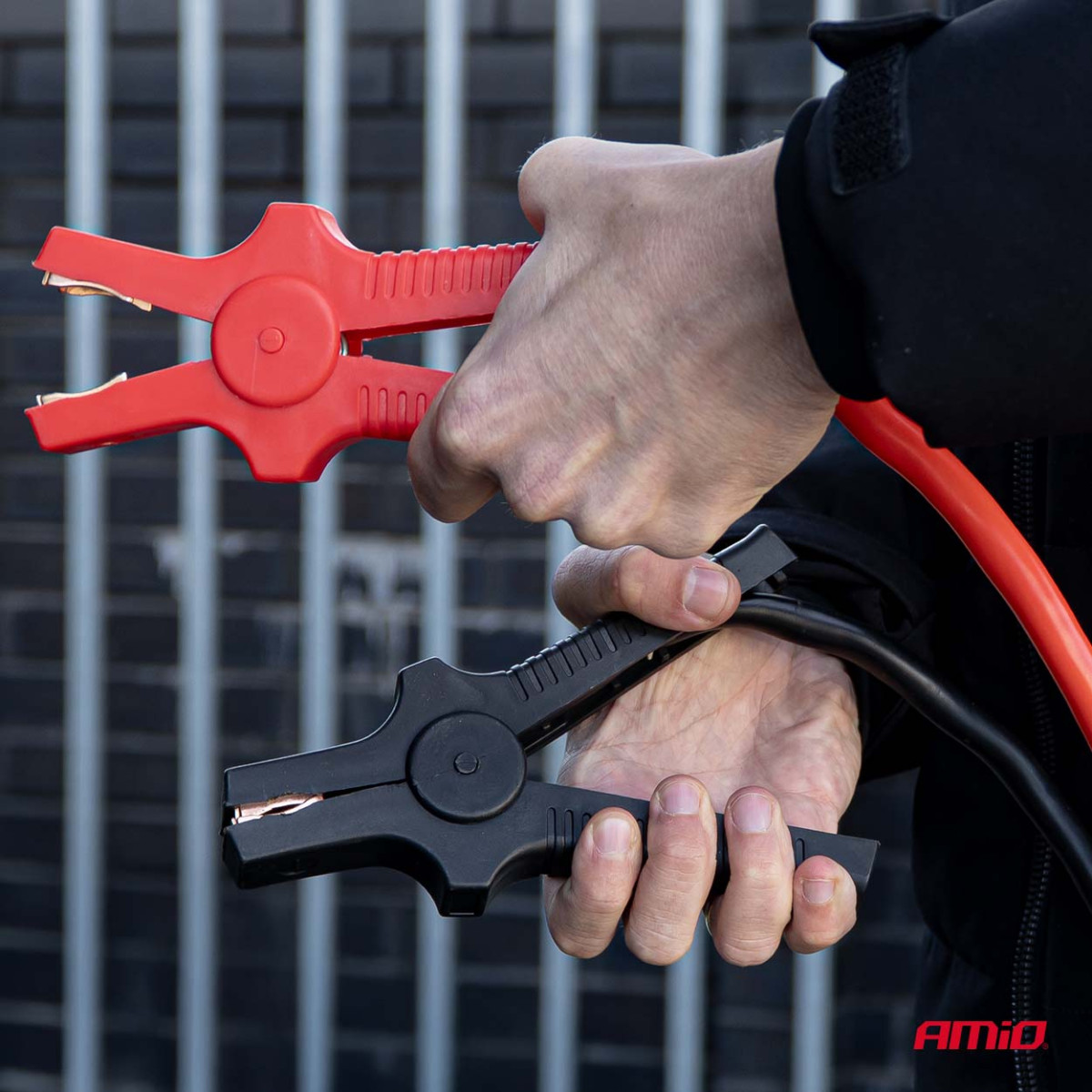 Užvedimo laidai 480A 4,5 m TÜV AMIO-04595