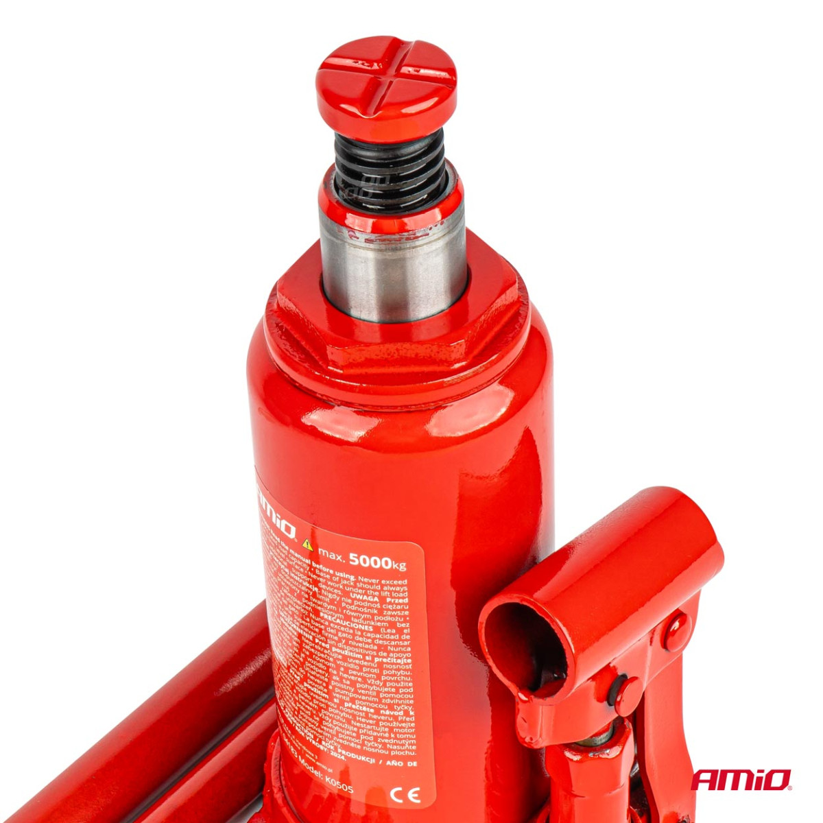 Hidraulinis stulpinis keltuvas 5 t, PVC dėžė AMIO-04183