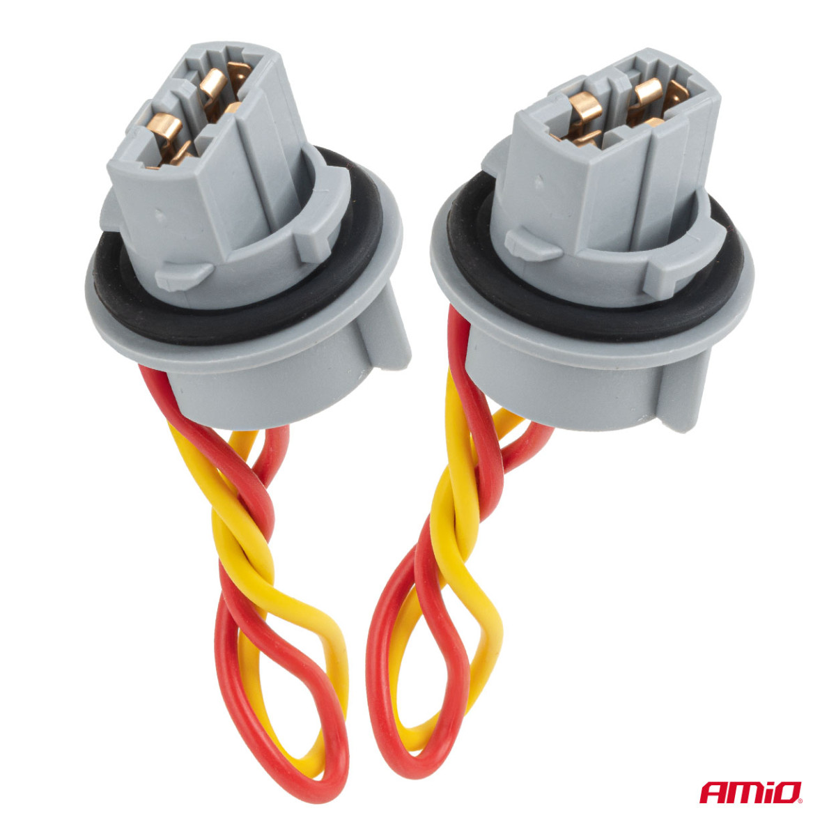 T20 LED lemputės lizdas 12V W21W, WY21W, W3x16d, 7440, 2 vnt. AMIO-04833