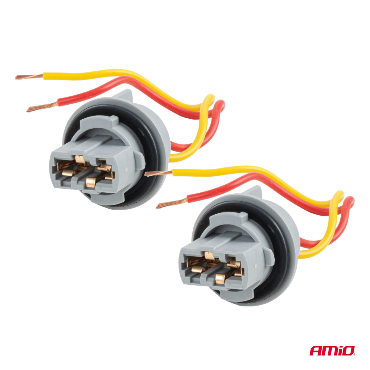 T20 LED lemputės lizdas 12V W21W, WY21W, W3x16d, 7440, 2 vnt. AMIO-04833