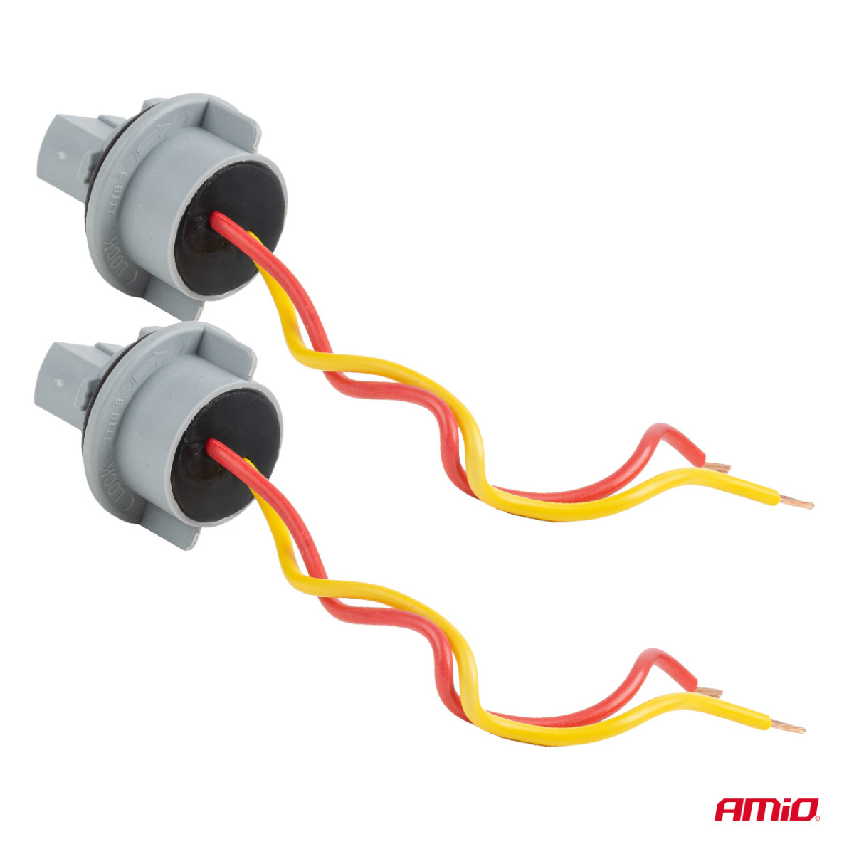 T20 LED lemputės lizdas 12V W21W, WY21W, W3x16d, 7440, 2 vnt. AMIO-04833