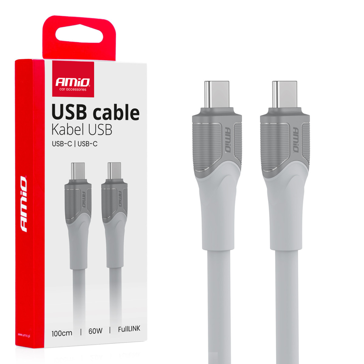 USB-C į USB-C kabelis 1 m 60W FullLINK X111 AMIO-04291