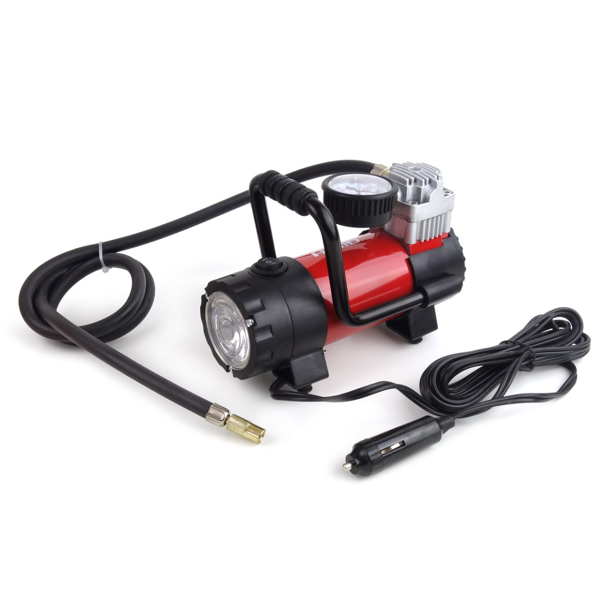 Automobilinis oro kompresorius HQ su LED apšvietimu 12V ACOMP-06 AMIO-02180