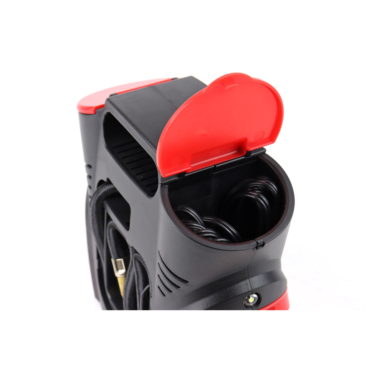 Automobilinis kompresorius 12V su skaitmeniniu manometru ir LED, AMIO-02641