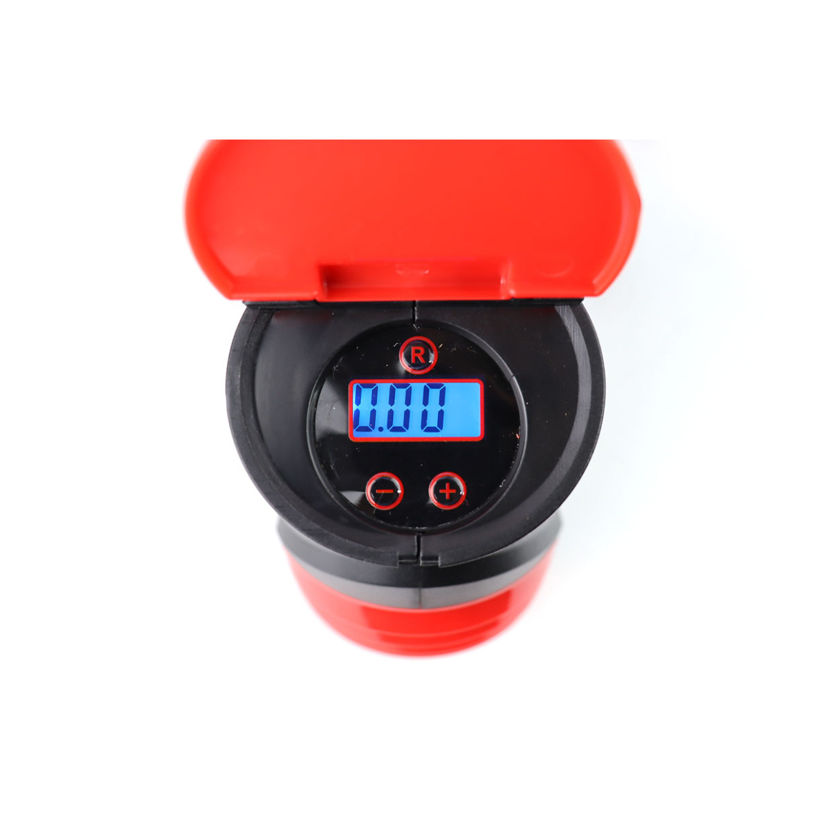 Automobilinis kompresorius 12V su skaitmeniniu manometru ir LED, AMIO-02641