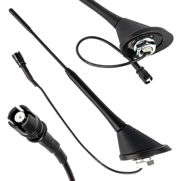 Automobilio antena RAKU-2 ANT10 su stiprintuvu AMIO-04154