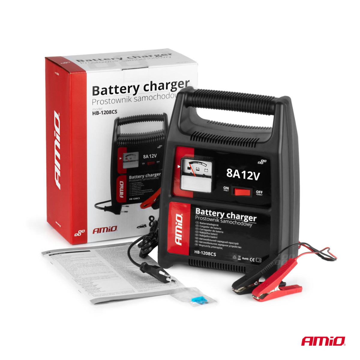Akumuliatoriaus įkroviklis SBC-8A 8A 12V AMIO-02086