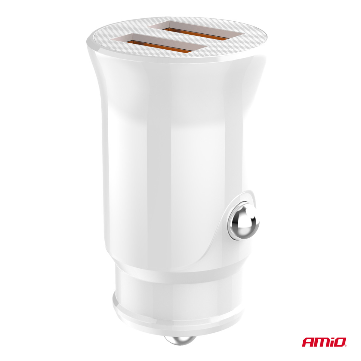 Automobilinis įkroviklis 2x USB-A 2.1A 12/24V AMiO-03872