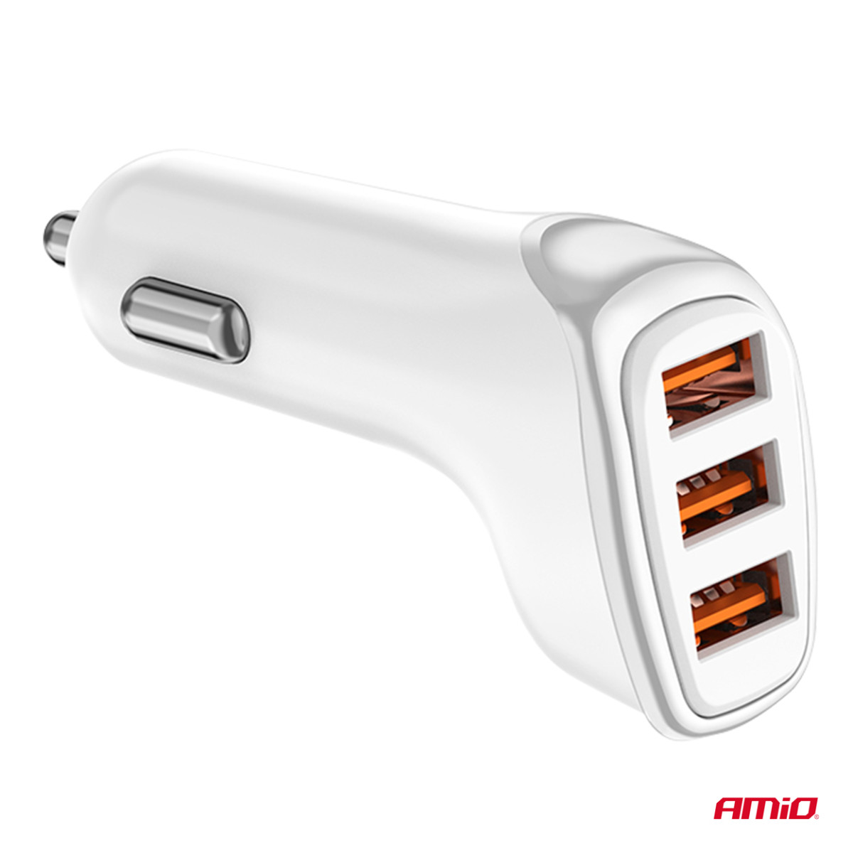 Automobilinis įkroviklis 3x USB-A 3.1A 12/24V AMiO-03885