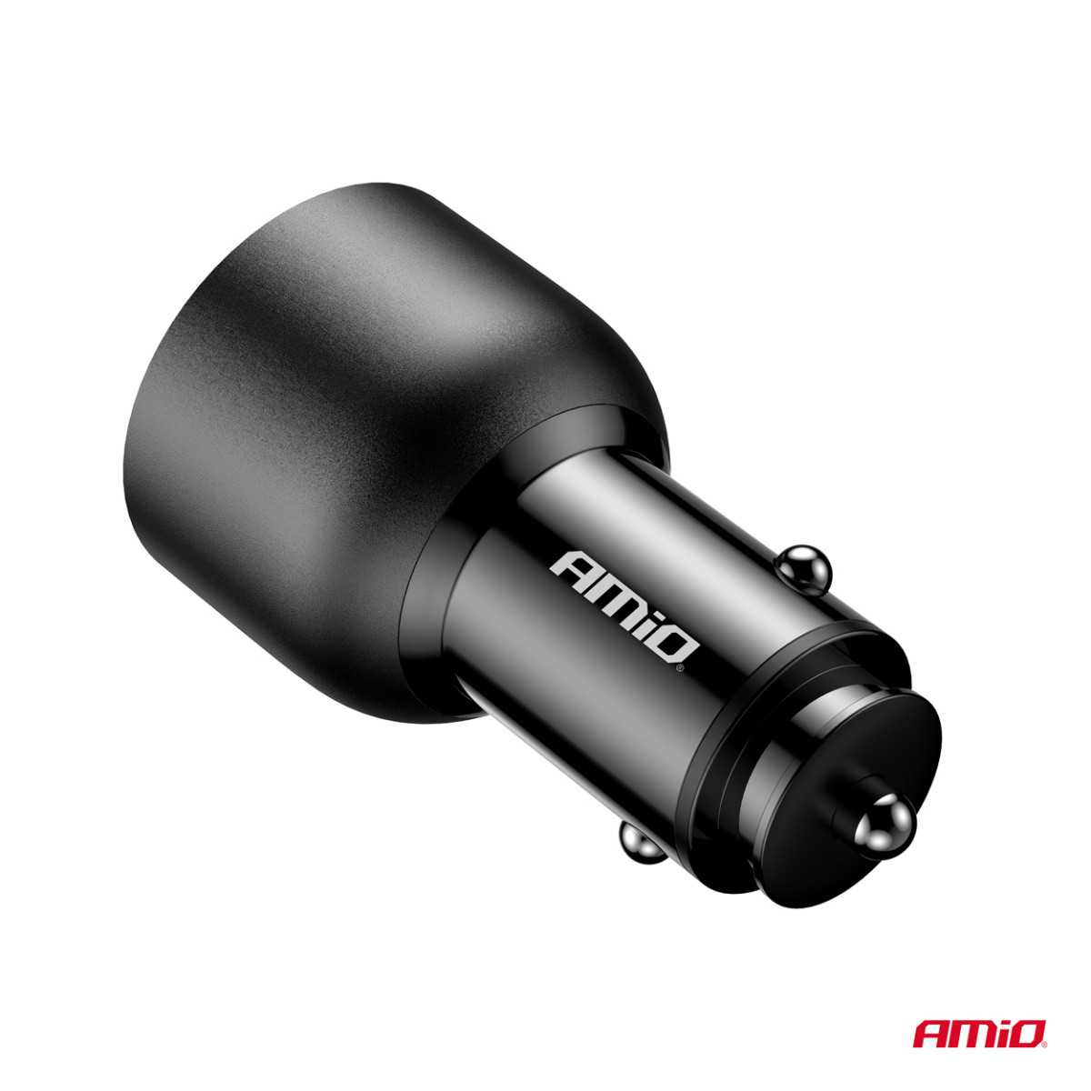 Automobilinis įkroviklis 2x USB-C + USB-A 12/24V 95W AMIO-04372