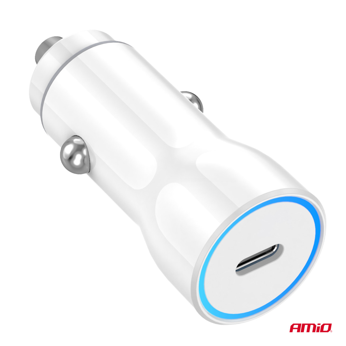 Automobilinis įkroviklis USB-C 20W 12/24V AMiO-03880
