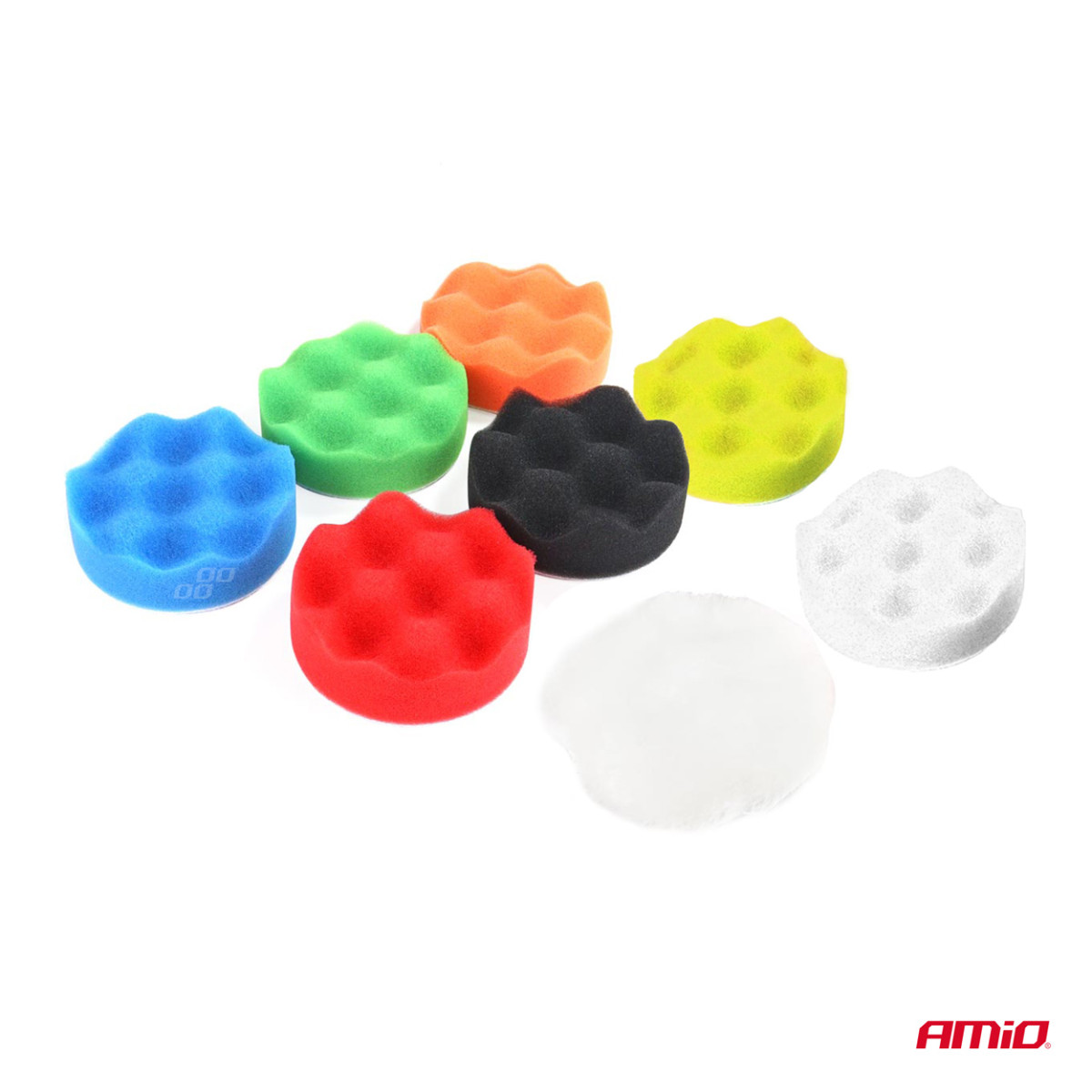 Automobilio poliravimo rinkinys, 7 vnt. 80 mm AMIO-03699