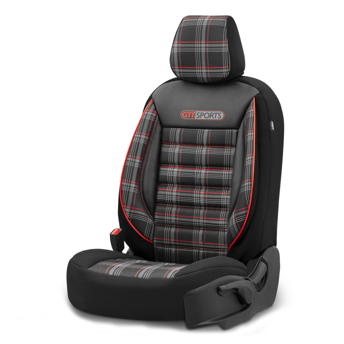 Universalūs sėdynių užvalkalai OTOM, GTI SPORT - juoda / raudona