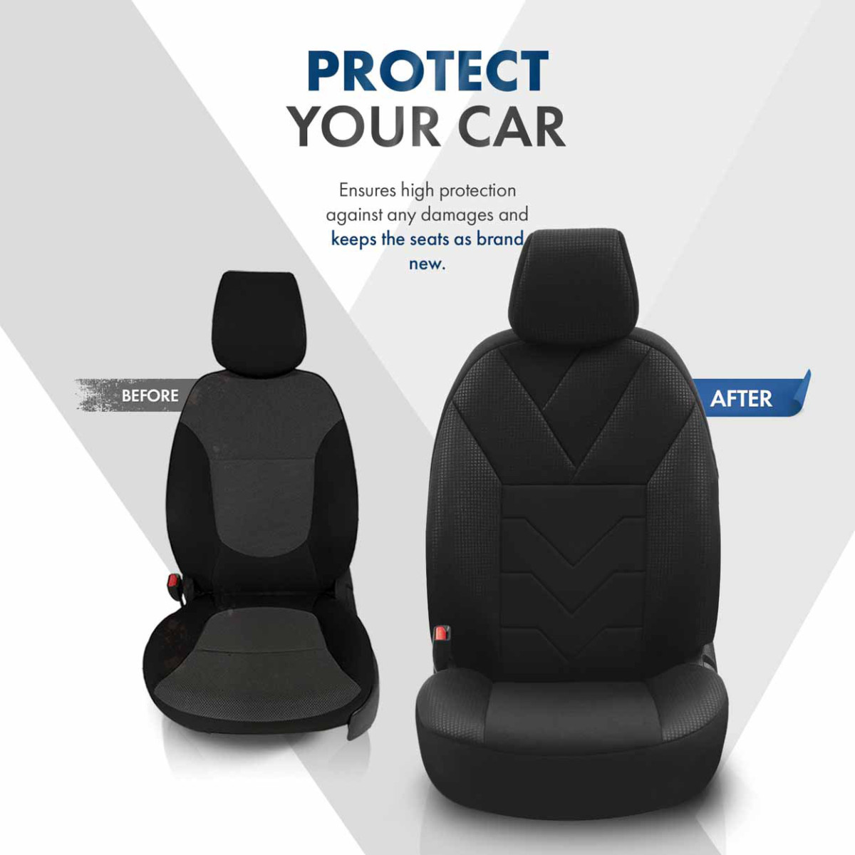 Universalūs sėdynių užvalkalai OTOM, TEMPO - juoda