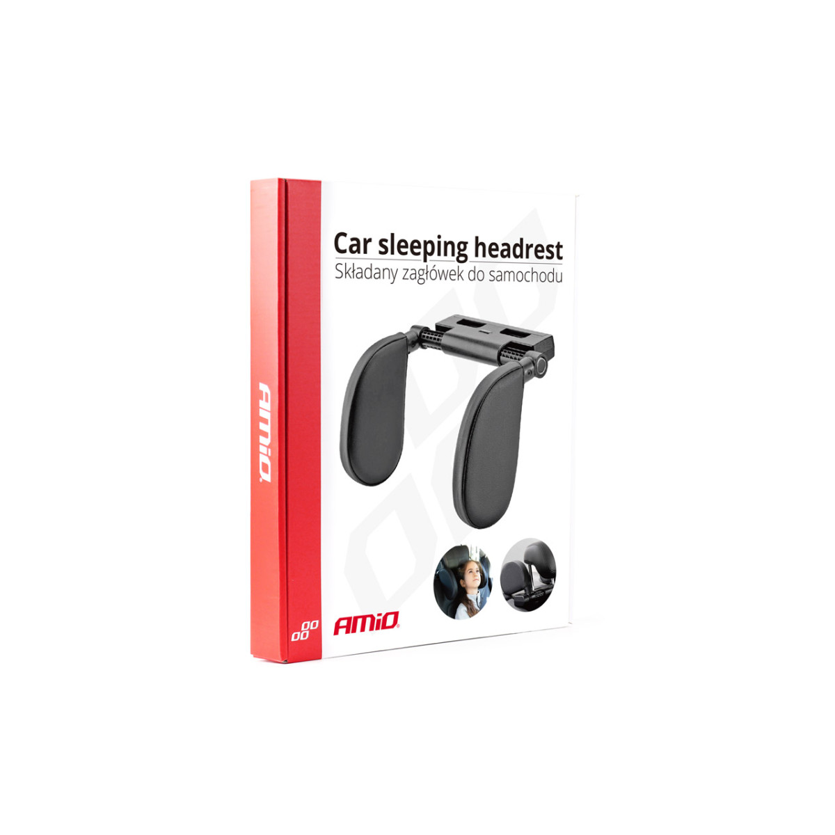 Automobilinė miego atrama galvai, PVC odos apdaila AMIO-02559