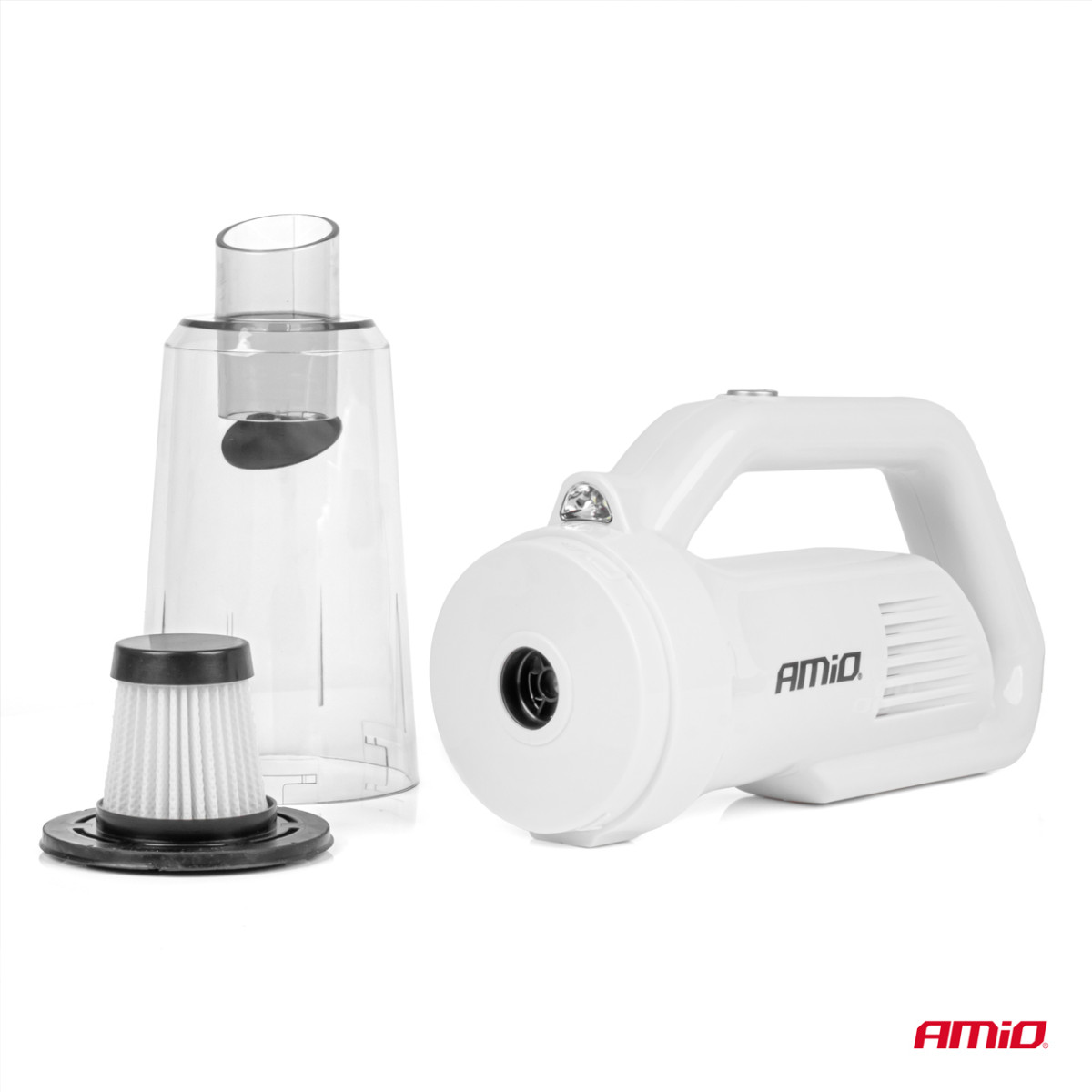 Automobilinis dulkių siurblys 12 V, 60 W, su HEPA filtru, 5kPa AMIO-03691